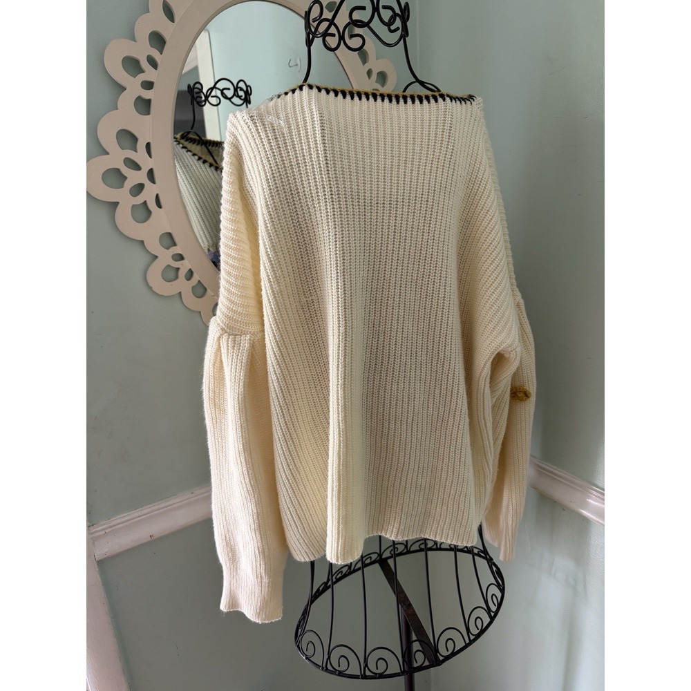 Entro Grannie Square Boho Sweater M Oversize Crotchet‎ - Picture 6 of 9